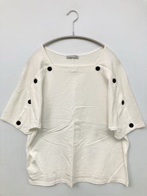 ZARA/ザラ/Tシャツ/カットソー/トップス/ホワイト/EUR M/USA M/ MEX 28