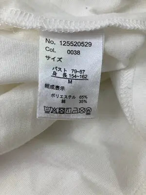 Red color j/Tシャツ/カットソー/トップス/ホワイト/M