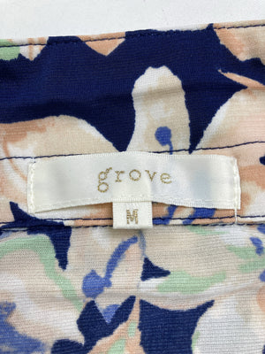 grove/グローブ/シャツワンピース/ワンピース/ドレス/ネイビー/M