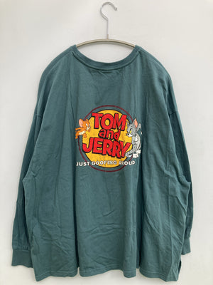 TOM and JERRY/トムアンドジェリー/Tシャツ/カットソー/トップス/ブルー/M
