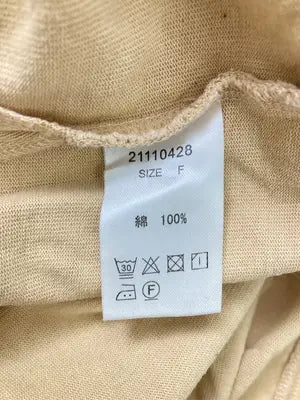 Tシャツ/カットソー/トップス/ベージュ/F