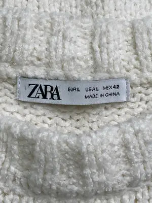 ZARA/ザラ/ニット/セーター/トップス/アイボリー/L