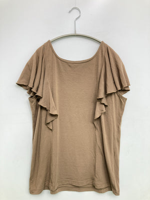 Tシャツ/カットソー/トップス/ブラウン/M    バスト79~87 身長154~162