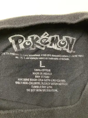 POKEMON/Tシャツ/カットソー/トップス/ブラック/L