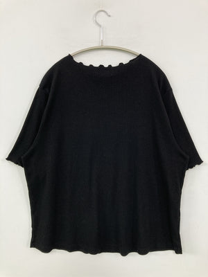 Leahmatin/Tシャツ/カットソー/トップス/ブラック/3L-4L