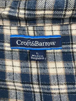 croft&barrow/クラフトアンドバロー/シャツ/ブラウス/トップス/ネイビー/L