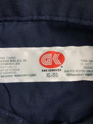 G&K SERVICES/シャツ/ブラウス/トップス/ネイビー/XL-SS