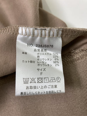 Chez toi/シェトワ/Tシャツ/カットソー/トップス/ブラウン/F