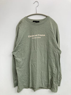 AQUAHISTORY/Tシャツ/カットソー/トップス/グリーン/L