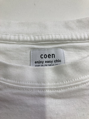 coen/コーエン/Tシャツ/カットソー/トップス/ホワイト/M