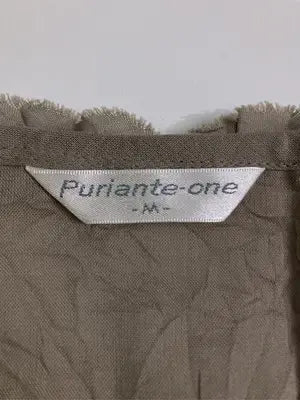 puriante-one/シャツ/ブラウス/トップス/ブラウン/M