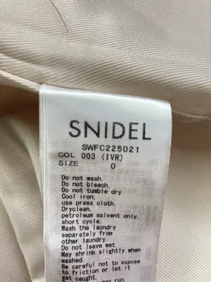 SNIDEL/スナイデル/チェスターコート/ジャケット/アウター/アイボリー/0