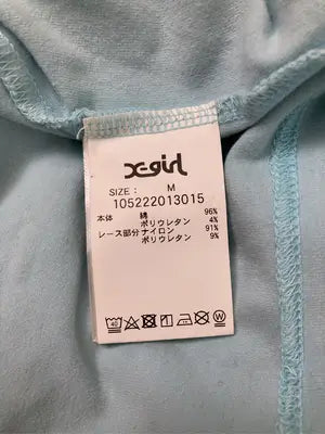 X-GIRL/エックスガール/Tシャツ/カットソー/トップス/スカイブルー/M