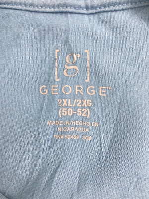 GEORGE/ジョージ/Tシャツ/カットソー/トップス/スカイブルー/2XL