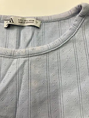ZARA/ザラ/Tシャツ/カットソー/トップス/スカイブルー/USA L