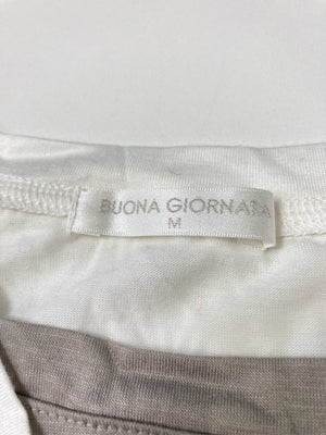 BUONA GIORNAIA/Tシャツ/カットソー/トップス/ホワイト/M