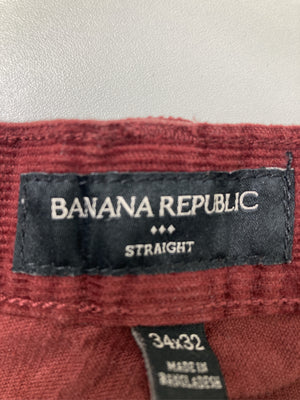BANANA REPUBLIC/バナナリパブリック/スラックス/パンツ/レッド/34 X 32
