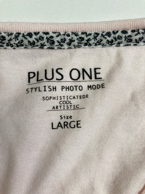 PLUS ONE/プラスワン/Tシャツ/カットソー/トップス/ピンク/L