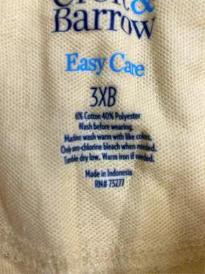 croft&barrow/クラフトアンドバロー/ポロシャツ/トップス/イエロー/3XB