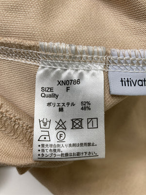 titivate/ティティベイト/Tシャツ/カットソー/トップス/ベージュ/F