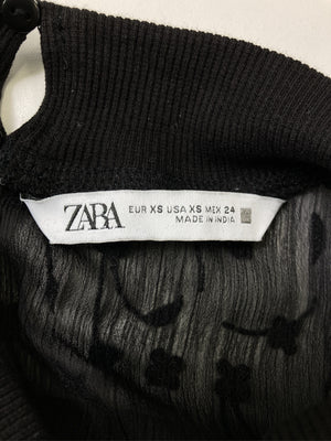 ZARA/ザラ/シャツ/ブラウス/トップス/ブラック/XS