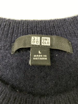 UNIQLO/ユニクロ/ニット/セーター/トップス/ネイビー/L