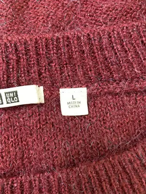 UNIQLO/ユニクロ/ニット/セーター/トップス/レッド/L