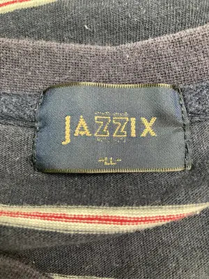 jazzix/Tシャツ/カットソー/トップス/ネイビー/LL