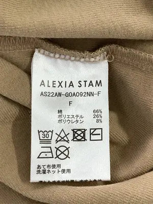 ALEXIA STAM/アリシアスタン/Tシャツ/カットソー/トップス/ブラウン/F