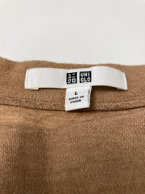 UNIQLO/ユニクロ/Tシャツ/カットソー/トップス/ブラウン/L
