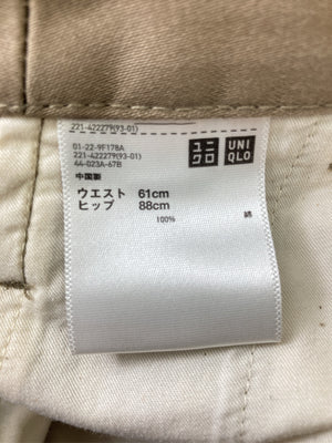 UNIQLO/ユニクロ/チノパンツ/パンツ/ブラウン/ウエスト61cm ヒップ88cm