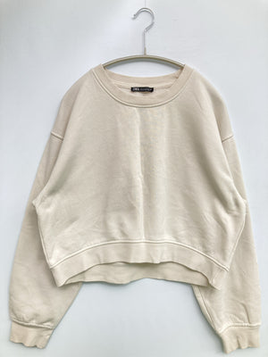 ZARA/ザラ/スウェット/トップス/アイボリー/M