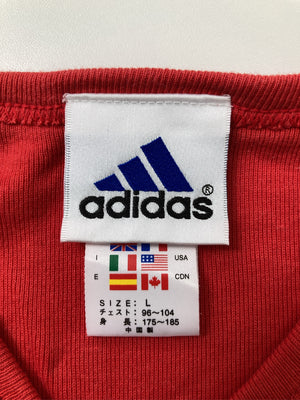 adidas/アディダス/Tシャツ/カットソー/トップス/レッド/L
