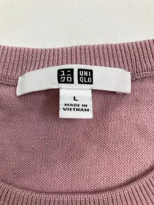 UNIQLO/ユニクロ/Tシャツ/カットソー/トップス/ピンク/L