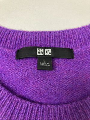 UNIQLO/ユニクロ/ニット/セーター/トップス/パープル/L