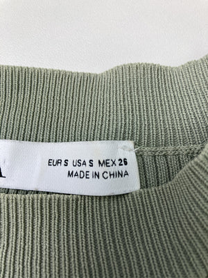ZARA/ザラ/Tシャツ/カットソー/トップス/ライトグリーン/S
