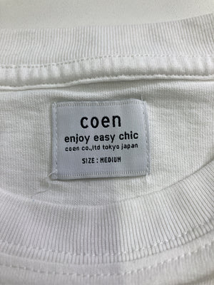 coen/コーエン/Tシャツ/カットソー/トップス/ホワイト/M