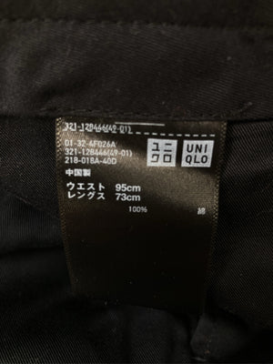 UNIQLO/ユニクロ/スラックス/パンツ/ブラック/ウエスト95cm レングス73cm
