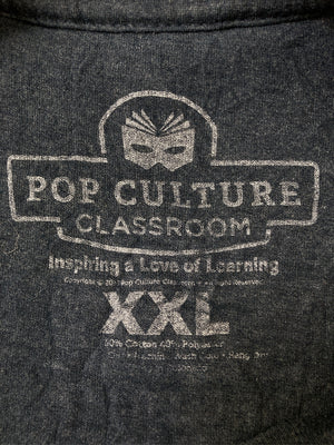POP CULTURE/Tシャツ/カットソー/トップス/ネイビー/XXL