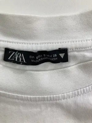 ZARA/ザラ/Tシャツ/カットソー/トップス/ホワイト/ S