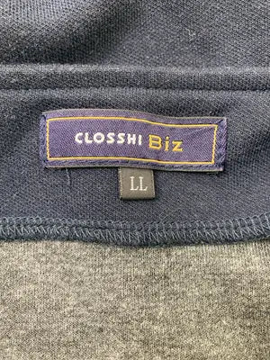 CLOSSH Biz/カーディガン/ボレロ/トップス/ネイビー/LL