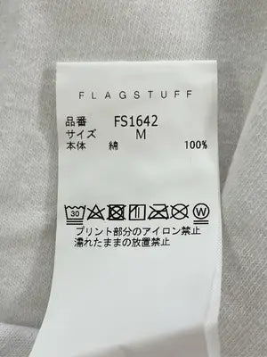 FLAGSTUFF/フラグスタフ/Tシャツ/カットソー/トップス/ホワイト/M