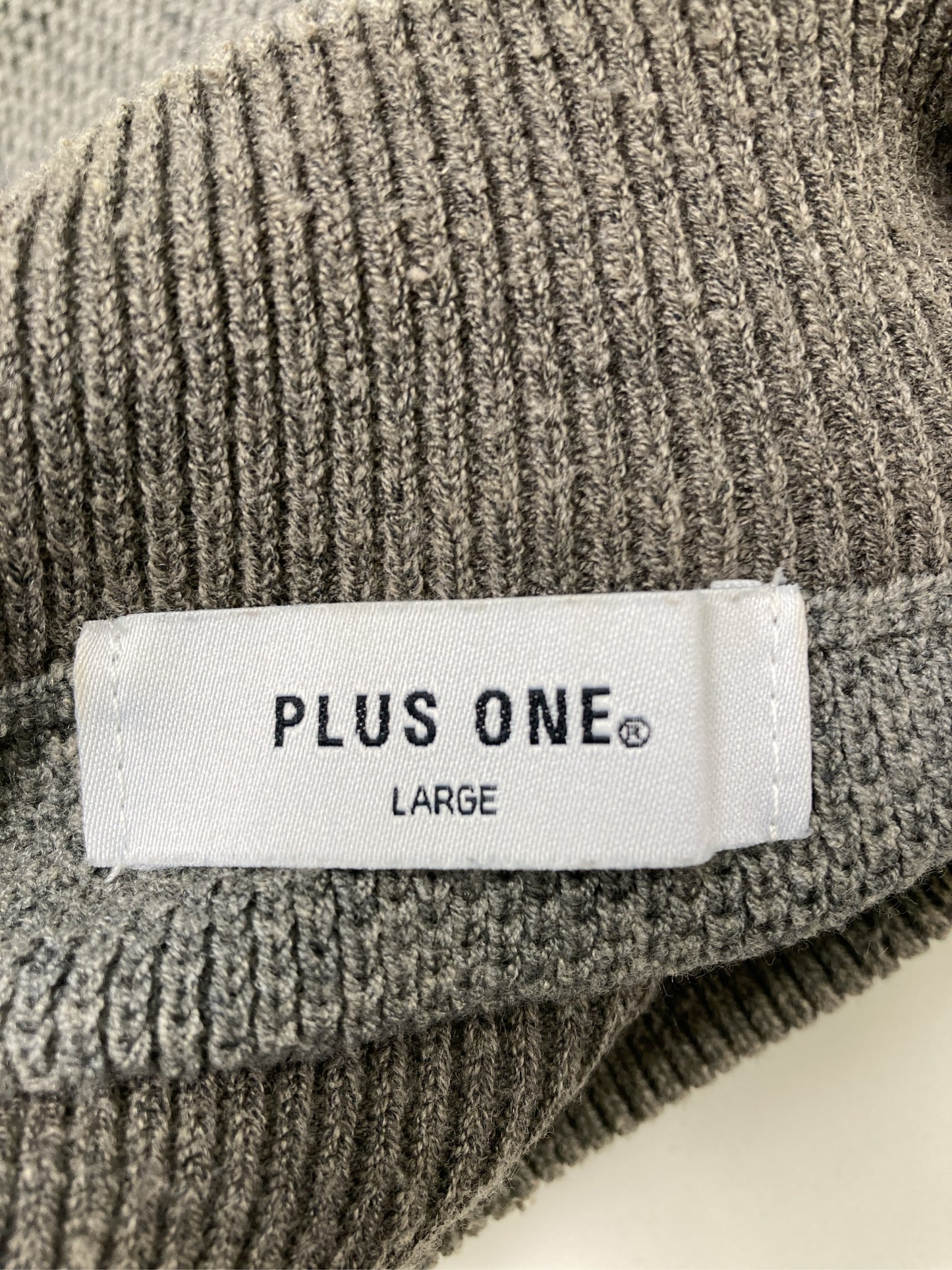 PLUS ONE/プラスワン/ニット/セーター/トップス/グレー/LARGE
