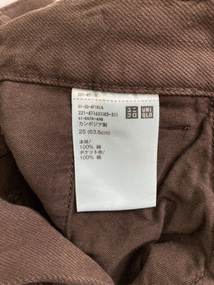 UNIQLO/ユニクロ/デニムパンツ/パンツ/ブラウン/25