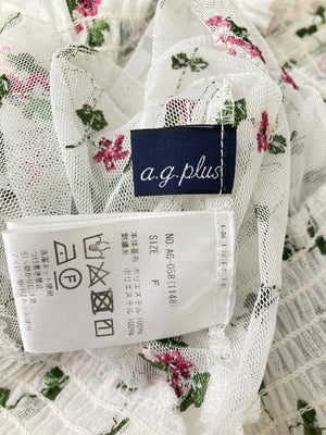 a.g.plus/エージープラス/Tシャツ/カットソー/トップス/ホワイト/F