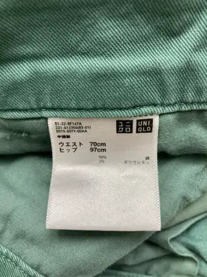UNIQLO/ユニクロ/その他パンツ/パンツ/グリーン/ウエスト70cm ヒップ97cm