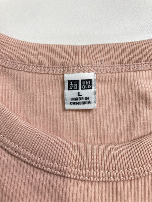 UNIQLO/ユニクロ/Tシャツ/カットソー/トップス/ピンク/L