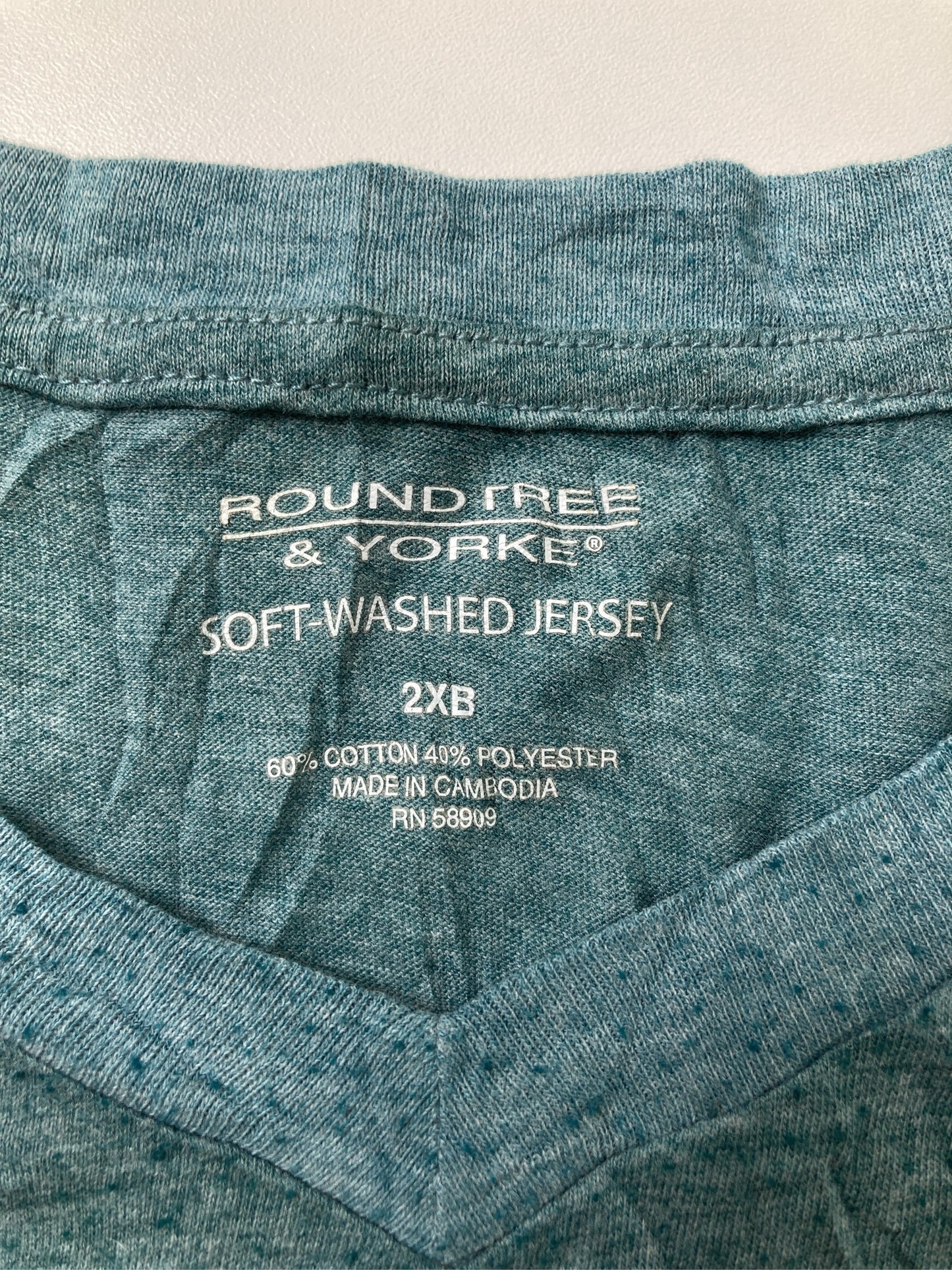 ROUNDTREE &YORKE/ラウンドツリーアンドヨーク/Tシャツ/カットソー/トップス/ブルー/2XB