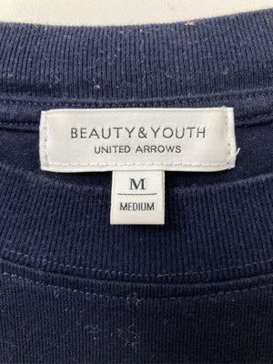 BEAUTY&YOUTH/ビューティーアンドユース/Tシャツ/カットソー/トップス/ネイビー/M