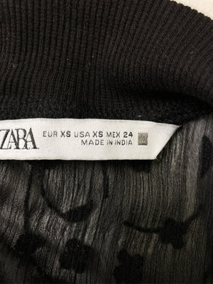ZARA/ザラ/シャツ/ブラウス/トップス/ブラック/XS